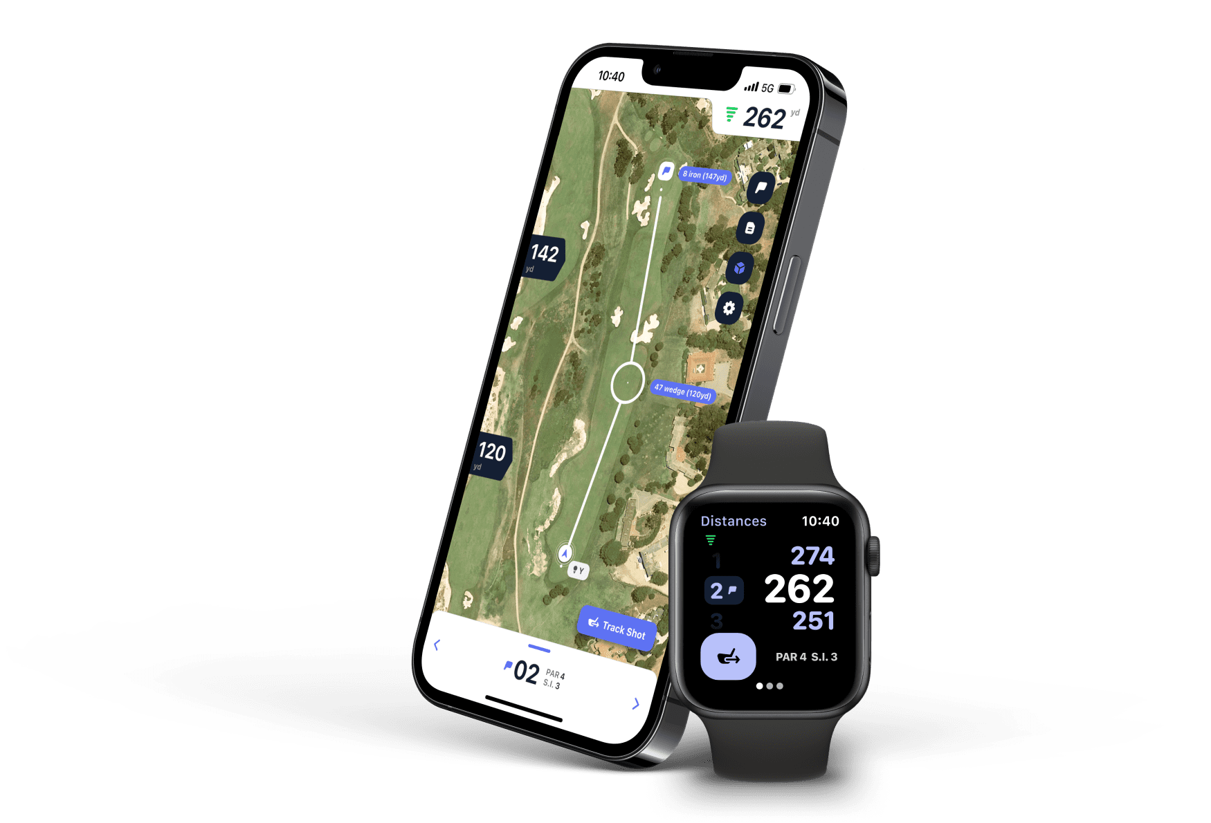 Hole19 app in iPhone and Apple Watch